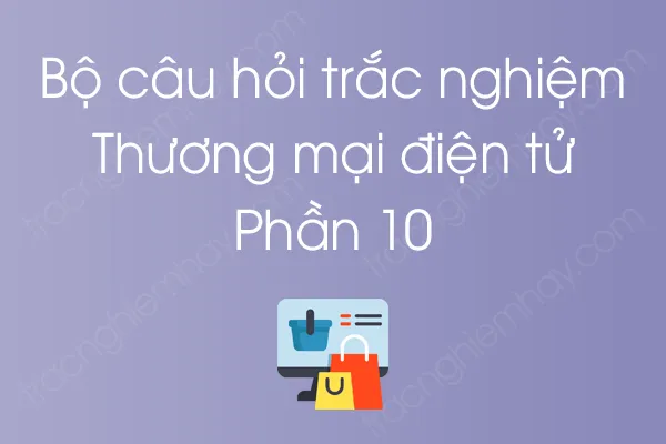 Bộ câu hỏi trắc nghiệm môn Thương mại điện tử - Phần 10 Bộ câu hỏi trắc nghiệm môn Thương mại điện tử - Phần 10