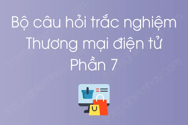 Bộ câu hỏi trắc nghiệm môn Thương mại điện tử - Phần 7 Bộ câu hỏi trắc nghiệm môn Thương mại điện tử - Phần 7